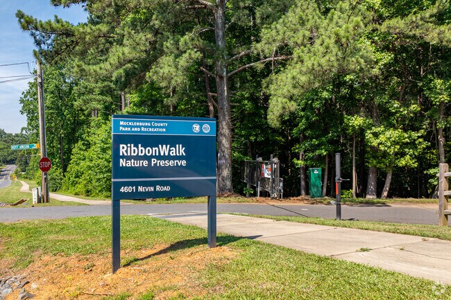 Locals love to walk the trails at RibbonWalk Nature Preserve in Mineral Springs.