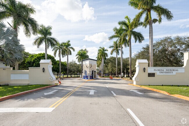 The Florida Memorial University is in Miami Gardens.