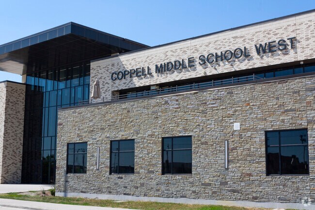 Coppell Middle West has a grade A score on niche.