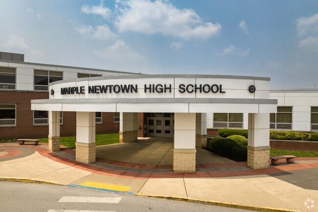 Marple Newtown High School in Newtown Square is recognizable by its modern architecture.