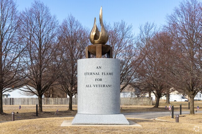 Arthur W. Anderson Peace Park in Loves Park includes a Veteran's Memorial.
