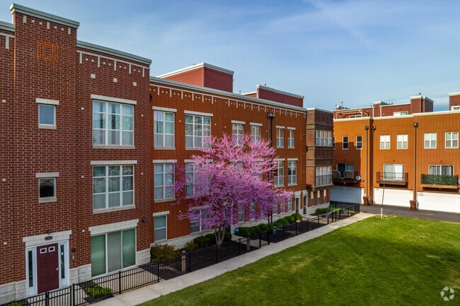 Newly Constructed low rise condos with green space and attached garages can be found in the Prairie Shores neighborhood.
