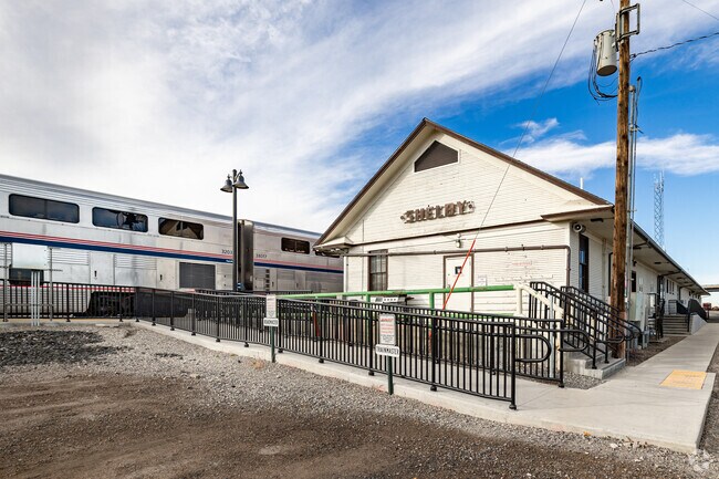 The Shelby Amtrak station sits at 230 West Central Avenue, adjacent to downtown and near U.S. Highway 2.