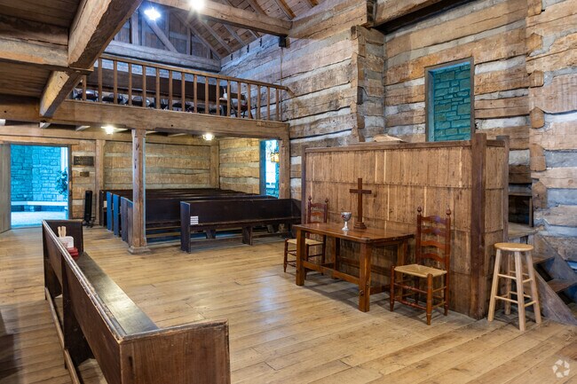 The Cane Ridge Meeting House in Little Rock-Plum is the site of the largest religious revival during the Second Great Awakening in the early 1800s.
