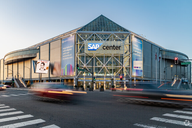 Hockey fans and concertgoers are in luck with the SAP Center nearby.