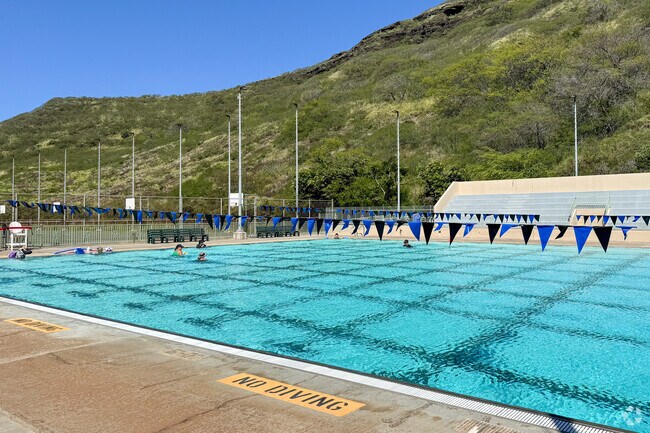 Salt Lake residents enjoy the open pool located at Salt Lake District Park.