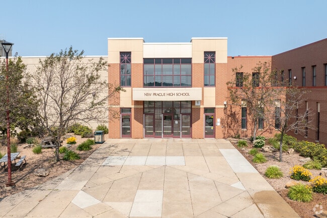New Prague Senior High School serves kids in grades 9 through 12.