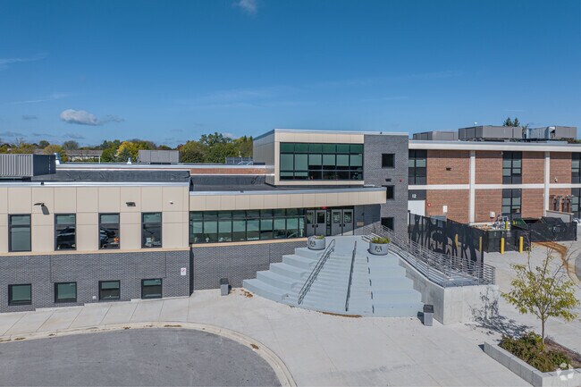 The parking lot entrance at Butler Middle School.
