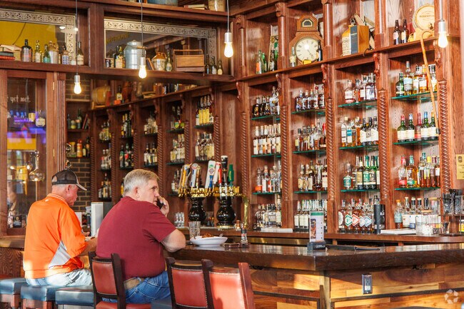 Thomas Park residents enjoy a drink and traditional Irish fare from The Olde Brick House.