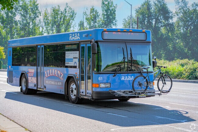 Girvan has local public transportation for commuting.