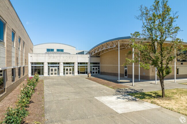 The Front Entrance to  Parkrose High School.