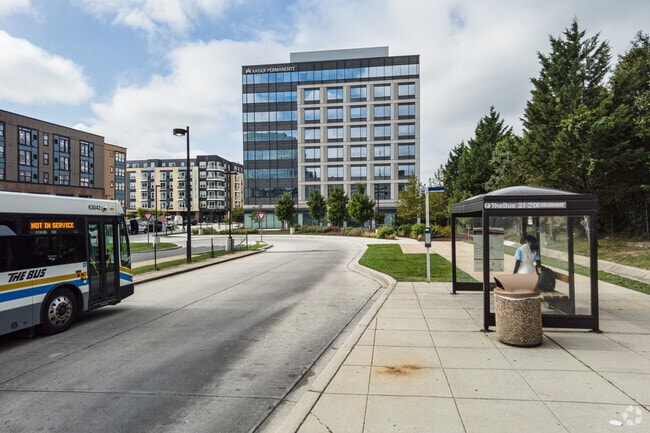 Catch the orange line into DC or a bus around town at New Carrollton Metro station.