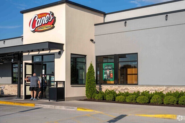Raising Cane's Chicken Fingers offers the Dobbins Downs area delicious chicken.