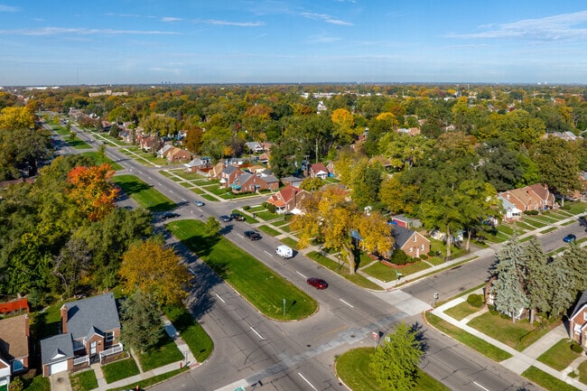 Homes set along tree-lined streets in  Butler.