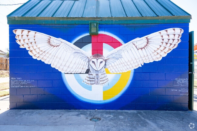 McNaboe Park located near La Bota Ranch has a flamboyant mural located by the entrance.