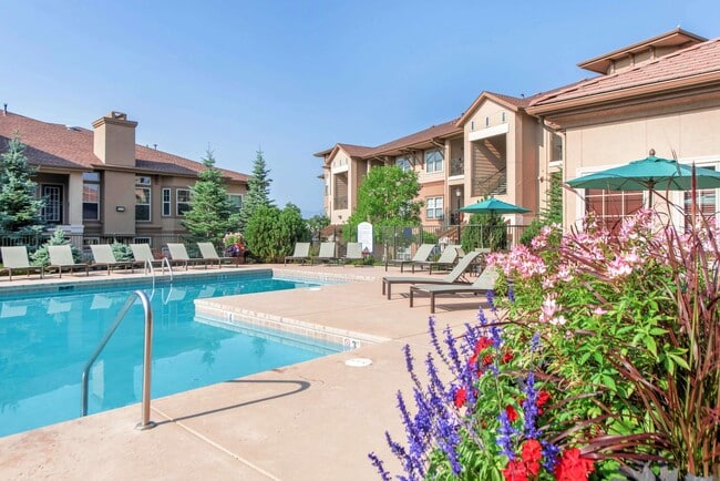 Pool with covered seating