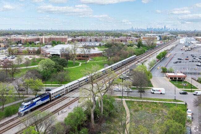 Metra's Milwaukee District West Line stops at Galewood on its way to Chicago.