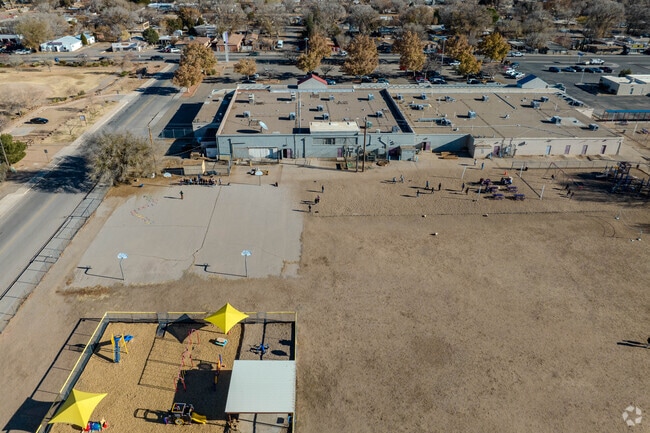 Birds eye view of El Camino Real Academy Charter School.