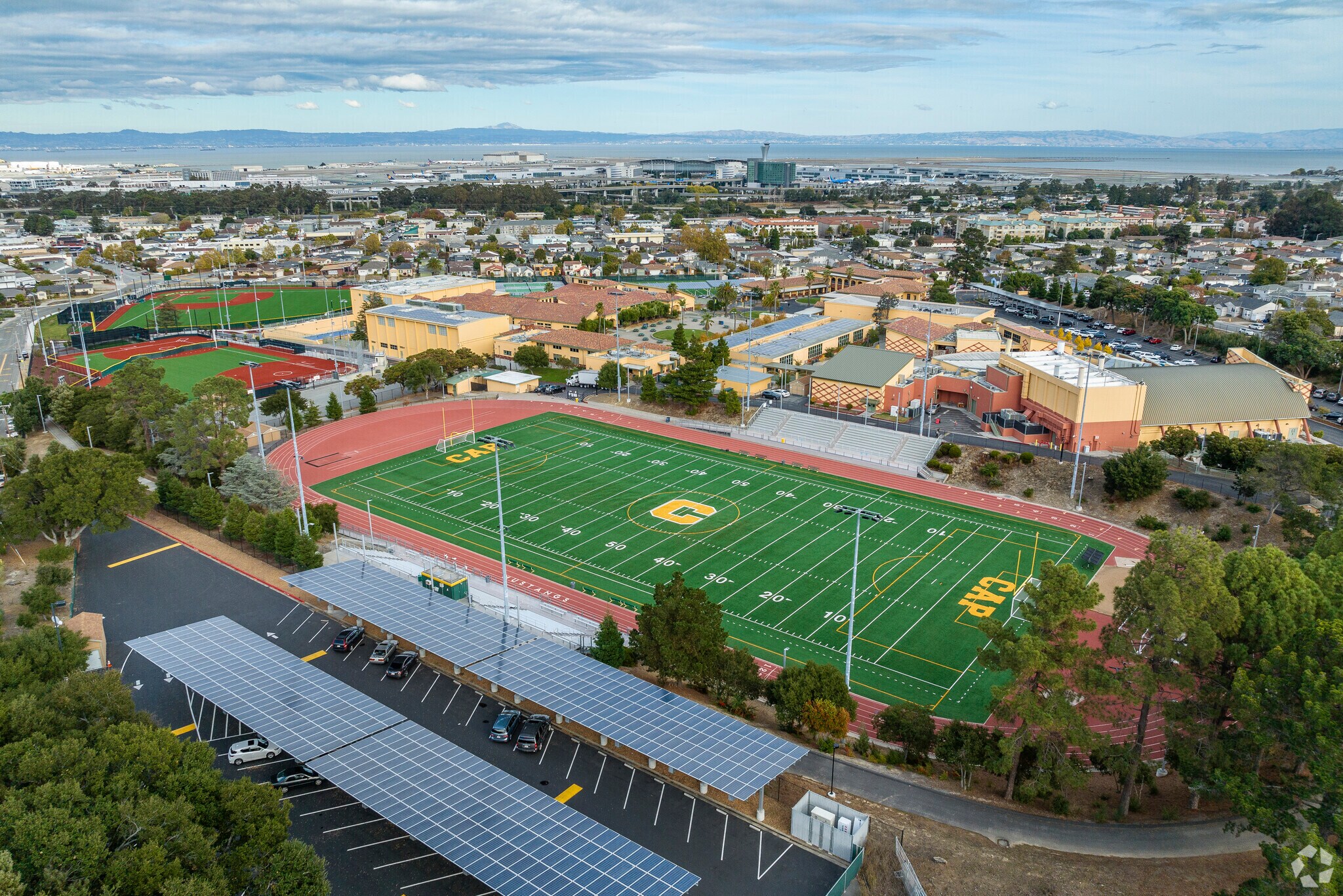 Capuchino High School has newly renovated sports fields.