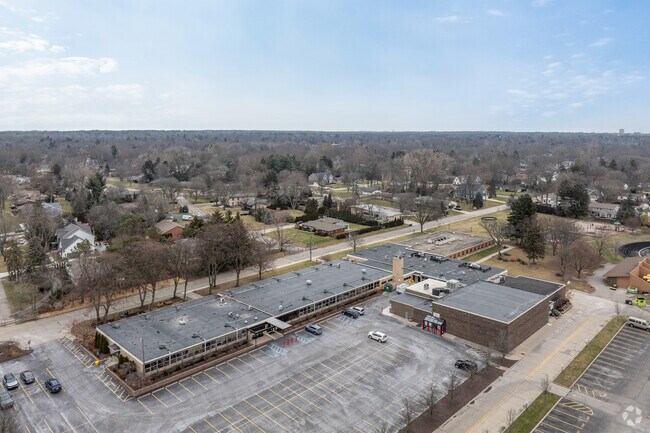 St. Regis Elementary School aerial view.