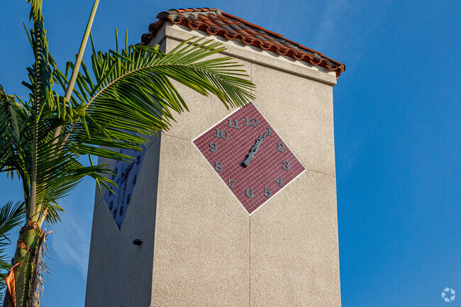 Check what time it is on the large clock at Peters Canyon Elementary School.
