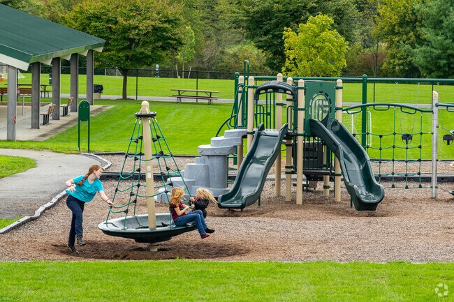 Tire out the tykes on the playground at Fairlane Avenue Park.