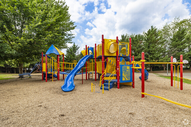 Glebe Elementary School in Arlington has large playgrounds for its students.