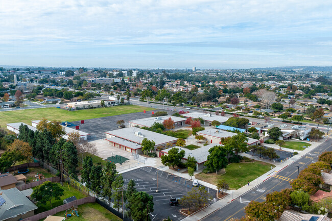 An elevated view of Chesterton Elementary in Linda Vista.