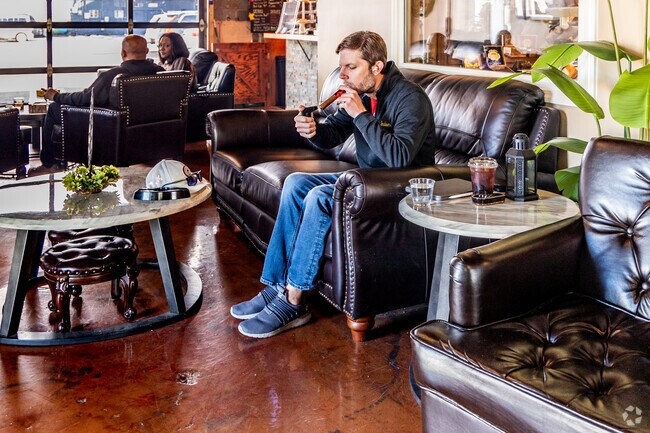 Classic Blends Cigar & Coffee Lounge in Cooley Highlands has an inviting atmosphere.