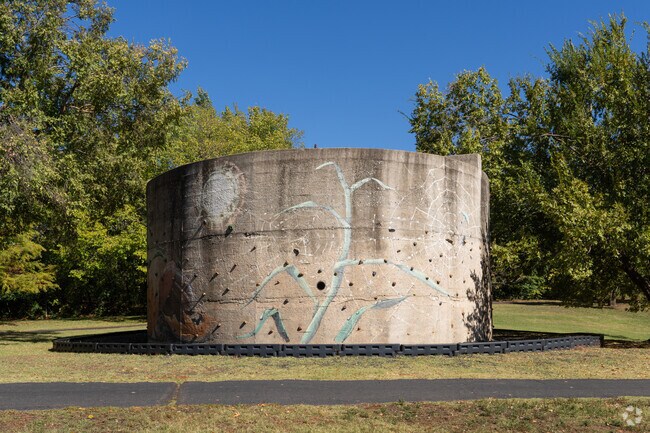 The climbing wall at Hafer Park is a fun Saturday activity.