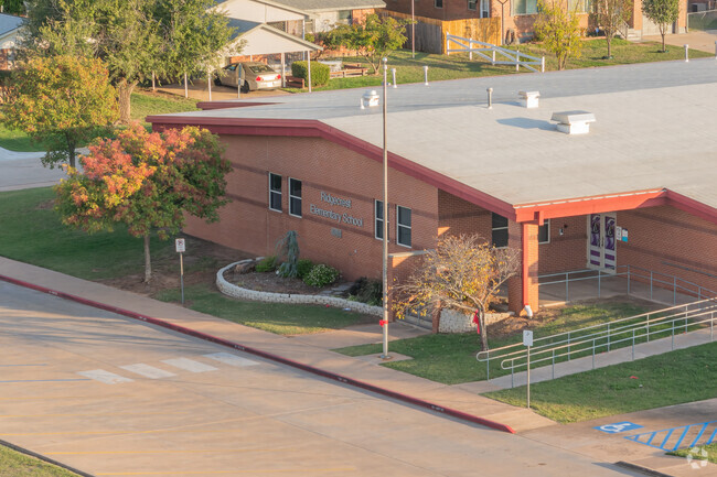 Low level aerial view of Ridgecrest Elementary School 3