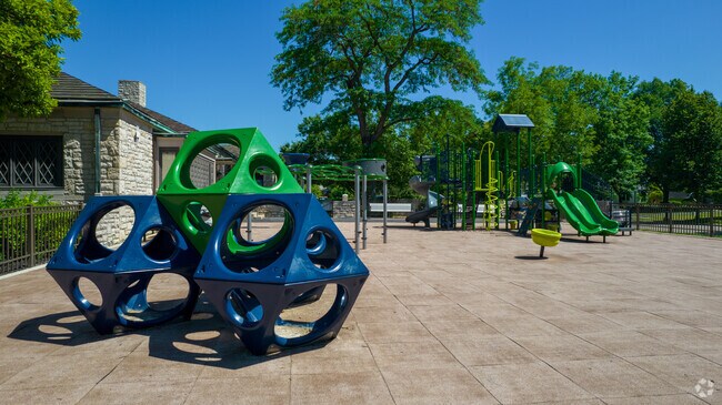 Students can engage in imaginative play using the jungle gym at Maryland Elementary School.