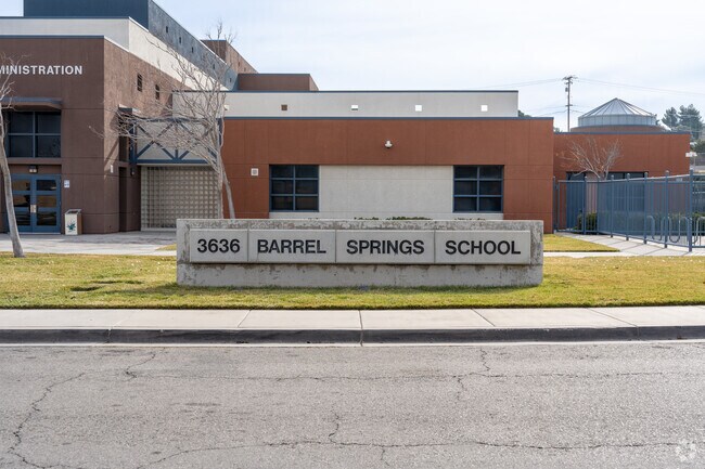 The student population of Barrel Springs Elementary is 672 and the school serves K-5.