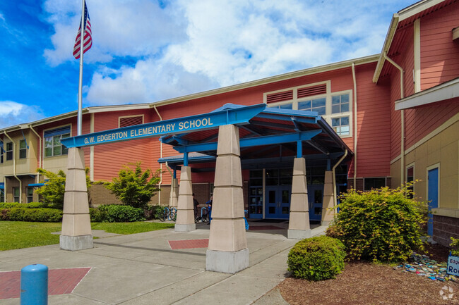 Entrance of G W Edgerton Elementary School In Puyallup.
