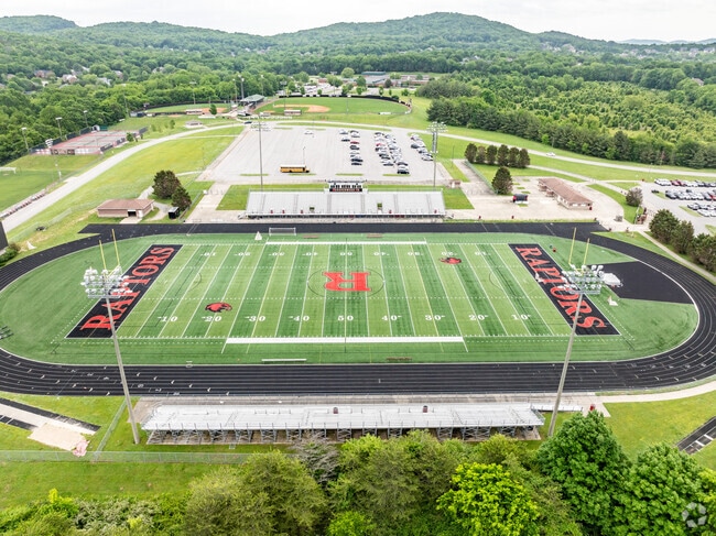 Ravenwood High School has a football field.