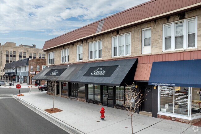 Local shops and restaurants in Berwyn's Depot District make for an attractive night out.