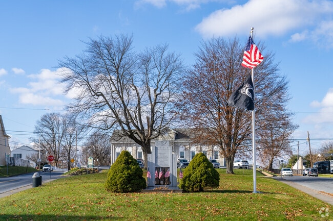 A beautiful memorial commemorates the Hokendauqua residents that served their country.