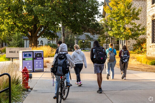 Biking, walking, and skating are common at Coffman Commons.