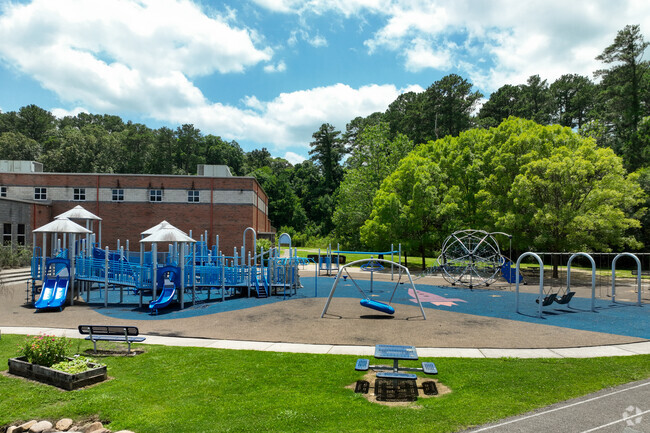 Rocky Ridge Elementary Schoo has a new playground for the students to enjoy.