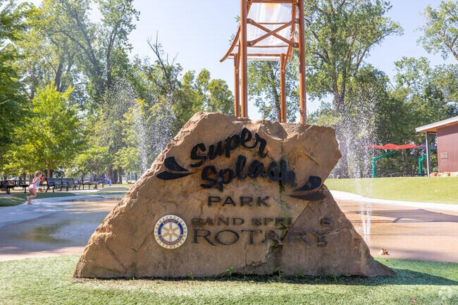 Case Park Splash Pad is a watery oasis of fun and laughter in the heart of Sand Springs.