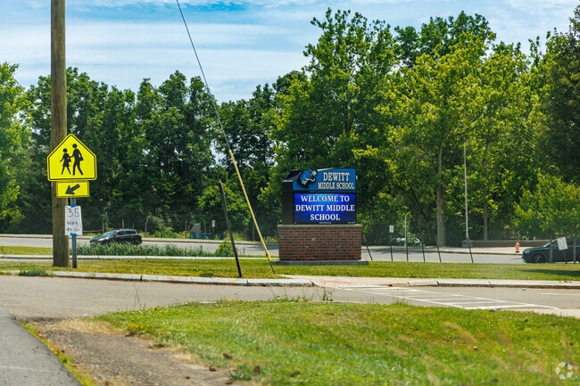 DeWitt Middle School's main sign.