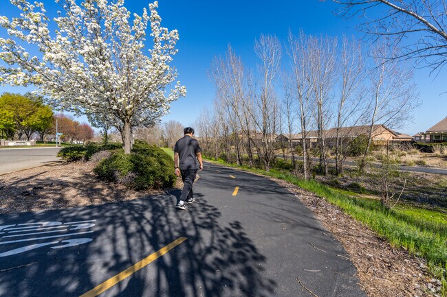 Flowers bloom alongside the trails in Stone Creek.