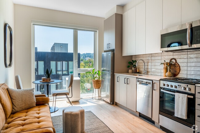 Studio A, 1BA, - 342SF - Living Room