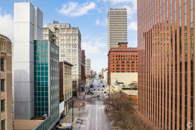 Downtown Omaha is roughly 20 miles east of Standing Bear, and can be accessed by I-680.