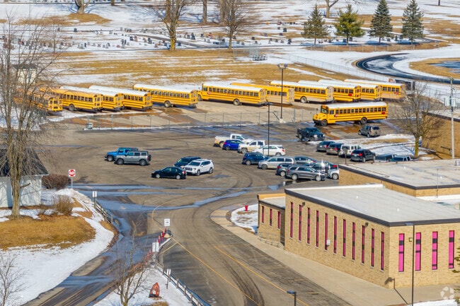 Hudson Area Junior/Senior High School has ample event parking for teachers and parents.