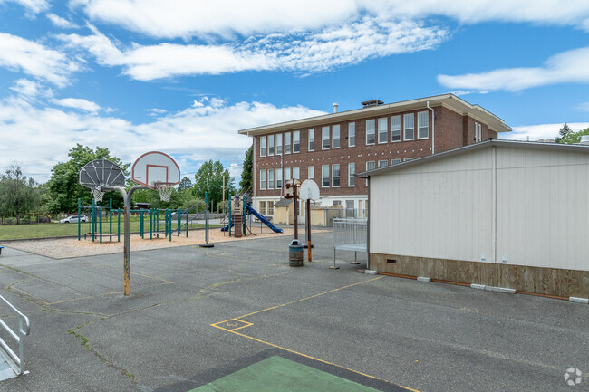Bellingham Family Partnership Program basketball court.