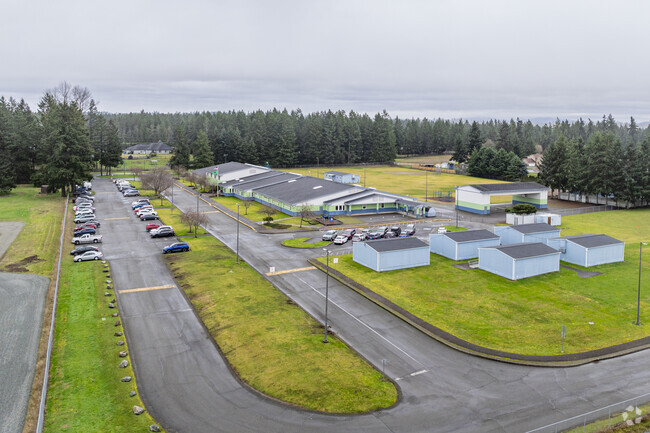Plenty of parking space at Centennial Elementary School.