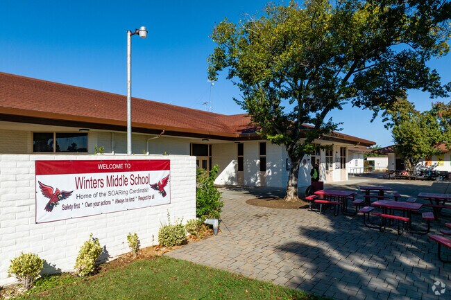A view of the Winters Middle School buildings from the street.