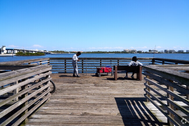 Fishing on the intracoastal is easy to get to at Bryant Park near Pineapple Beach.