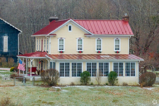Some farmhouses in Moreland have extra windows to admit ample natural light.